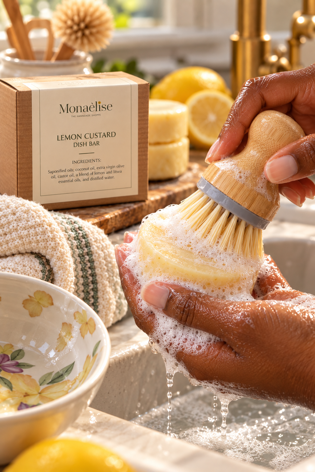 Lemon Custard Dish Bar Set
